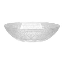 Avet Ensaladera Doge de Cristal con relieve exterior - Diámetro 25 cm altura 6.5 cm - 4 Unidades